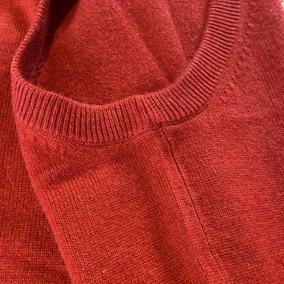 Bullock & Jones 100% Cashmere Half Zip Vest Red Sz XL - Picture 5 of 8